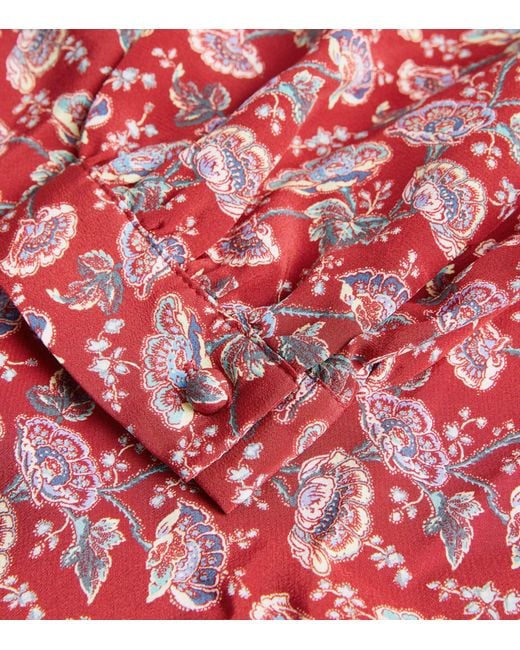 Doen Red Silk Chanson Dress