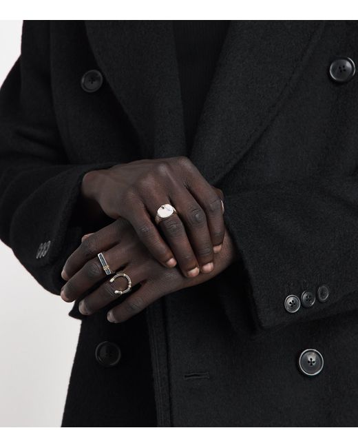 FYR Natural Sterling And Howlite Signet Ring for men