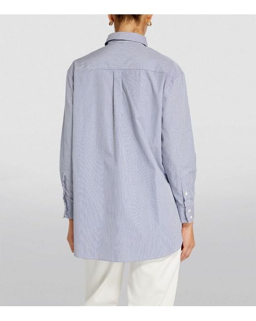 MAX&Co. Blue Cotton Striped Shirt