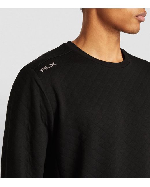 RLX Ralph Lauren Black Quilted Sweatshirt for men