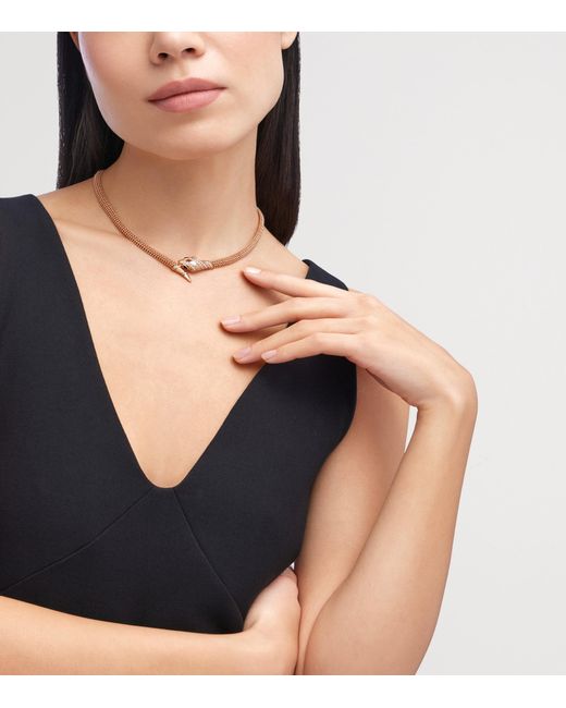 BVLGARI Metallic And Diamond Serpenti Necklace
