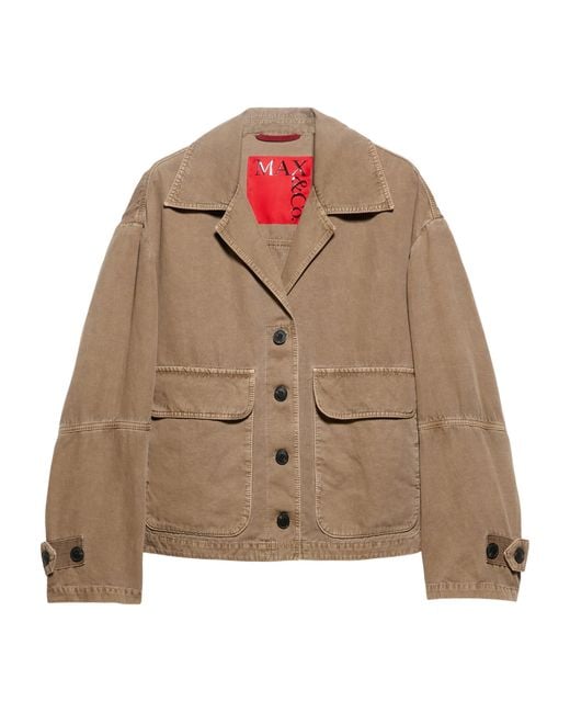 MAX&Co. Brown Denim Twin-Pocket Jacket