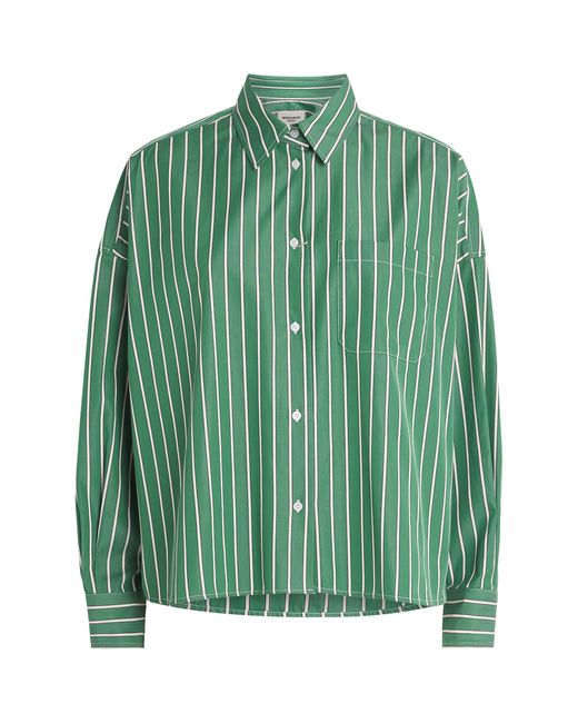 Weekend by Maxmara Green Cotton Stripe Shirt