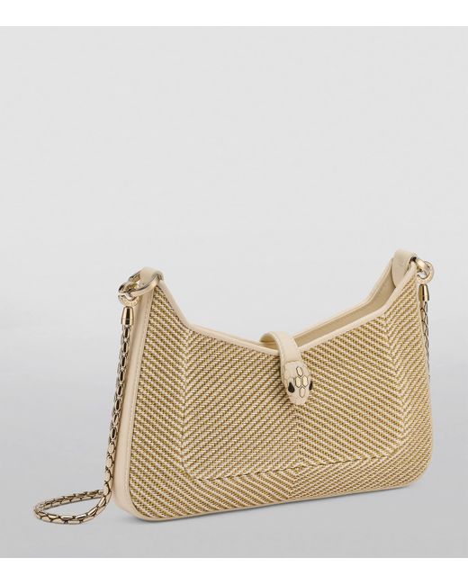BVLGARI Metallic Small Chevron Serpenti Baia Shoulder Bag