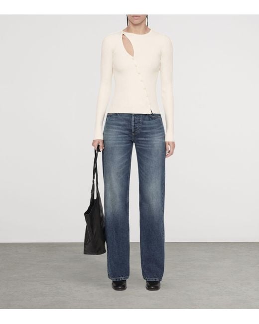 AllSaints White Cut-Out Cruz Cardigan