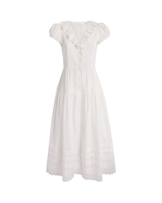 Doen White Organic Cotton Eliette Maxi Dress