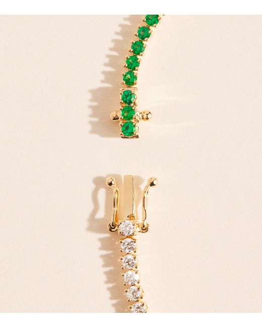 Anita Ko Natural Diamond And Emerald Hepburn Bracelet