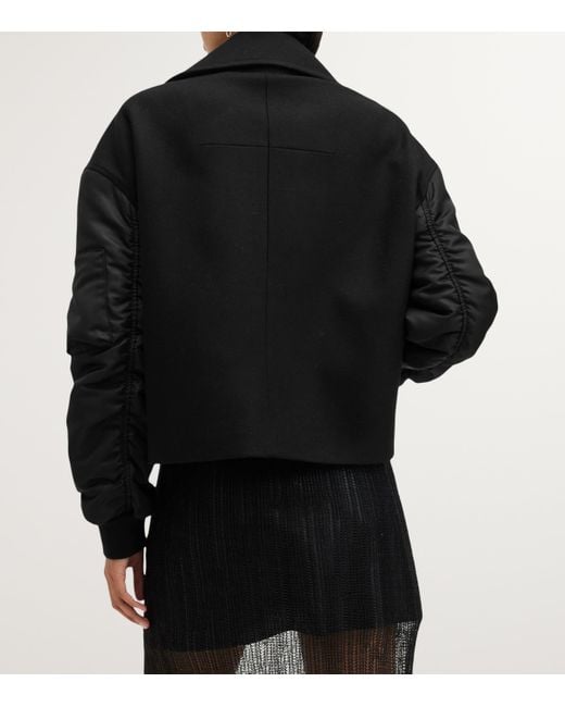 AllSaints Black Wool-Blend Orla Jacket