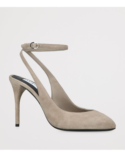 Alaïa White Suede Decollete Slingback Pumps 90