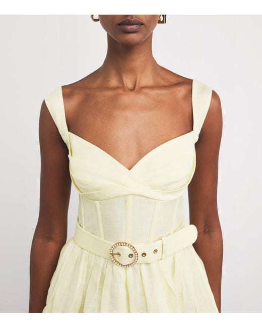 Zimmermann Yellow Corset Mini Dress