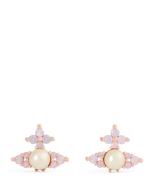 Vivienne Westwood Pink Fedora Orb Earrings