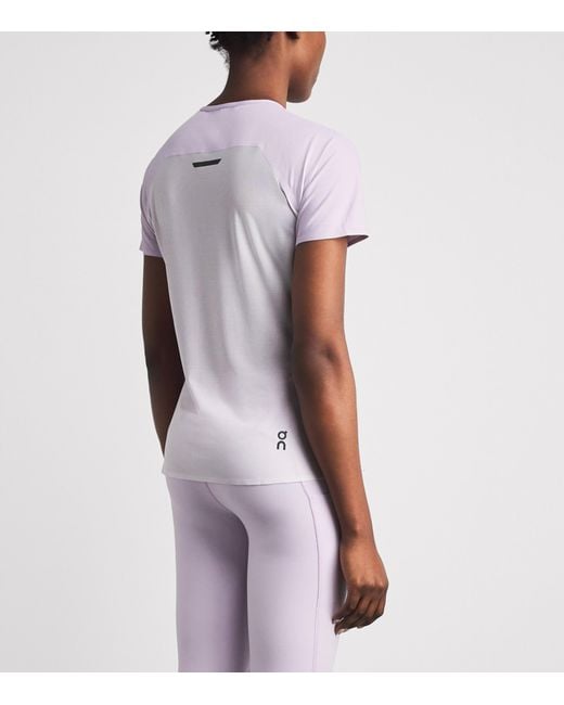 On Shoes Purple Performance T-Shirt
