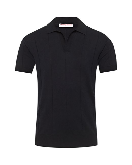 Orlebar Brown Black Silk-blend Horton Polo Shirt for men