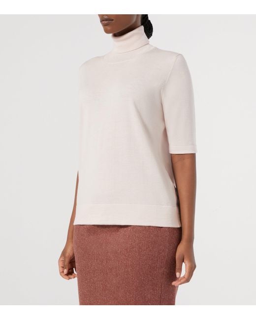 Marina Rinaldi White Virgin Wool Alfa Sweater
