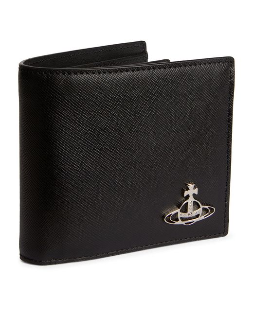 Vivienne Westwood Leather Orb Bifold Wallet in Black for Men - Lyst