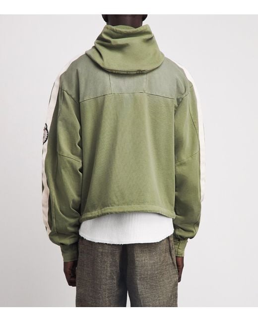 424 Green Cotton Racing Jacket for men
