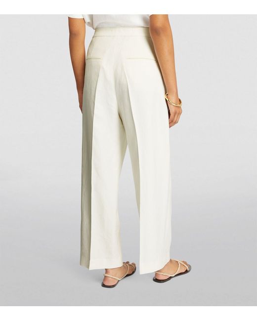 Polo Ralph Lauren White Wide-leg Tailored Trousers