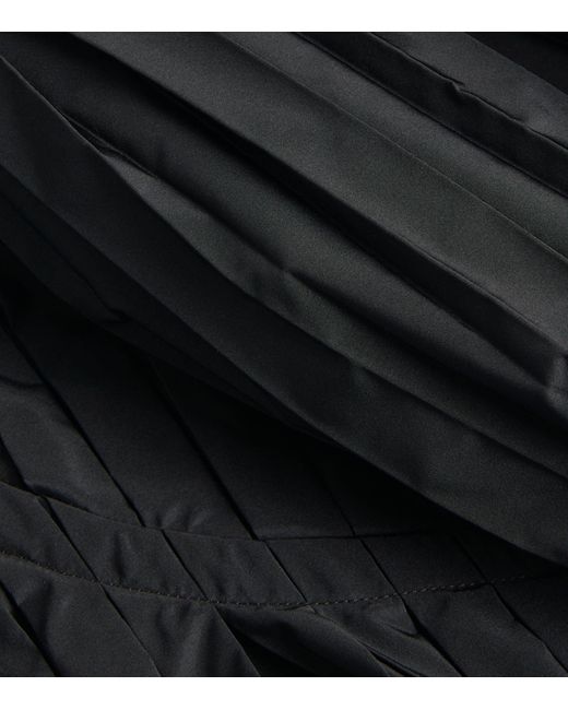 Jil Sander Black Puff-sleeve Pleated Blouse