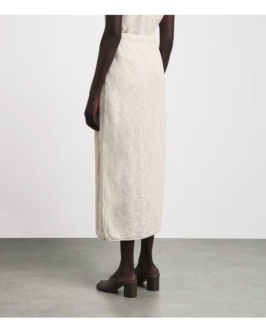 Lauren Manoogian White Pima Cotton Terra Midi Skirt
