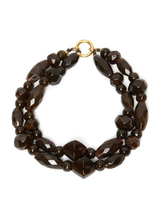 Max Mara Black Beaded Choker