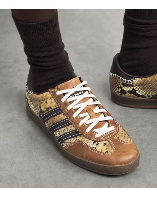 Adidas Brown X Wales Bonner Snake Gazelle Sneakers for men