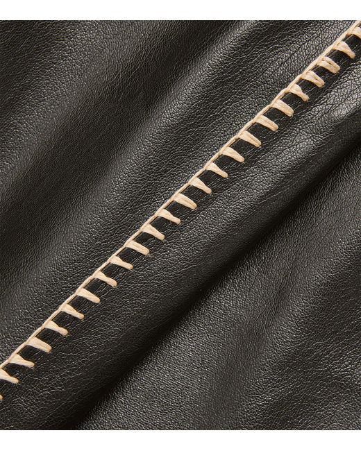 Nanushka Gray Faux Leather Ceron Trousers for men