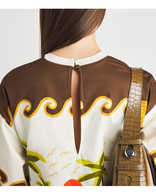 ALÉMAIS Metallic Cotton Island Cove Tunic Dress