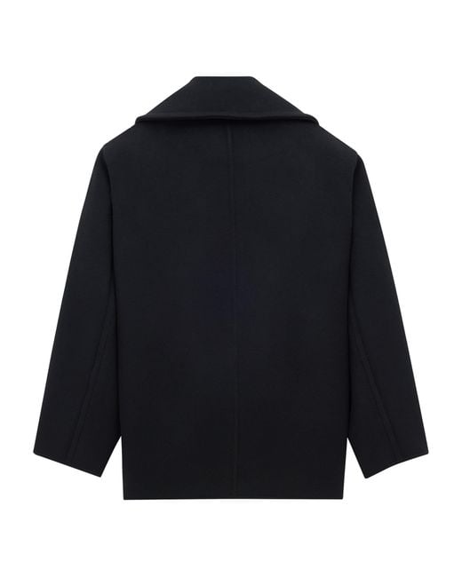 Saint Laurent Blue Wool Pea Coat