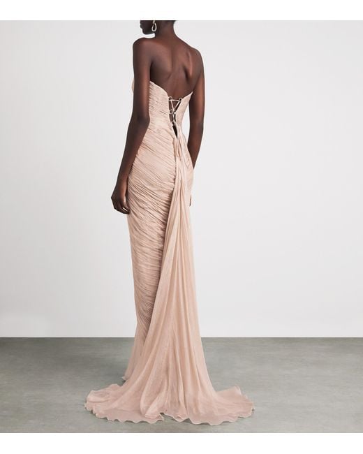 Maria Lucia Hohan Natural Silk Strapless Zephyra Gown