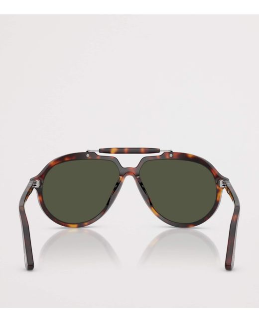 Persol Green Senna Series Pilot Sunglasses