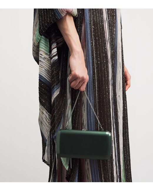 Jeffrey Levinson Green Mirrored Finley Clutch Bag