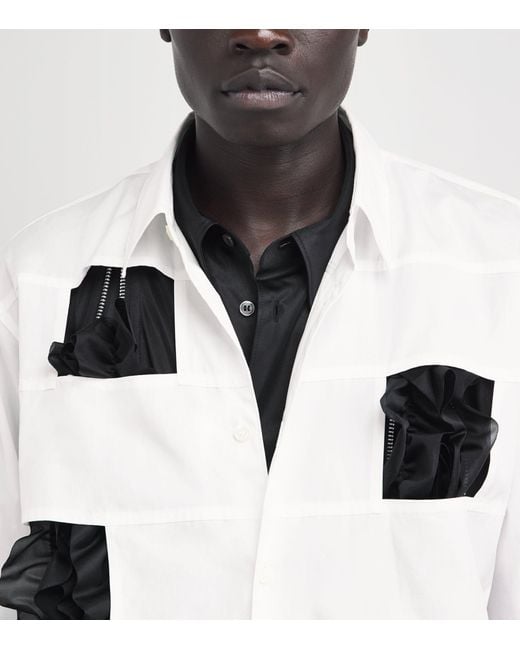 Comme des Garçons White Cotton Cut-Out Shirt for men