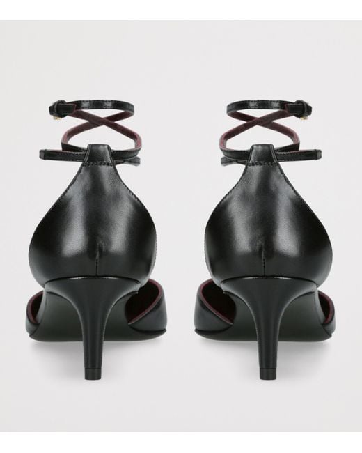 Khaite Black Leather Mia Pumps 45