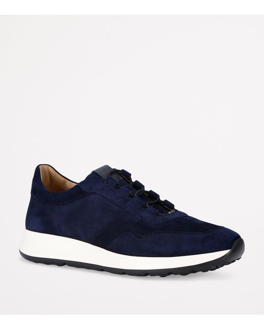 Tod's Blue Suede Low-Top Sneakers for men