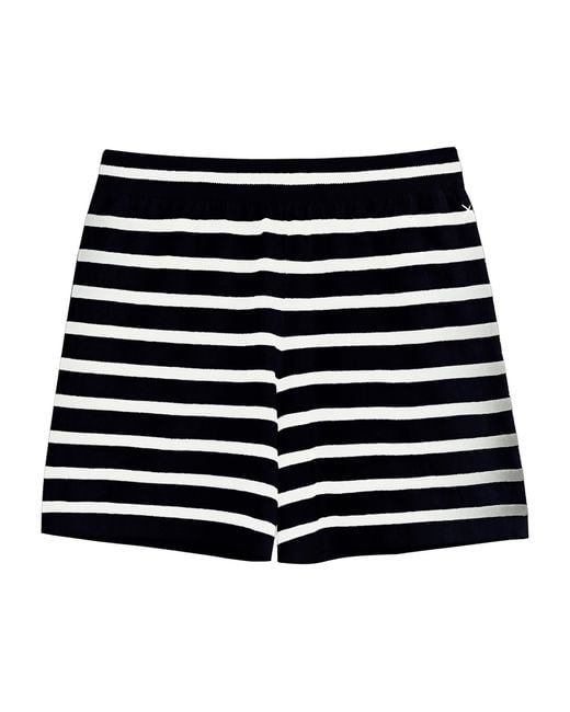 Chinti & Parker Black Cotton-linen Breton Shorts