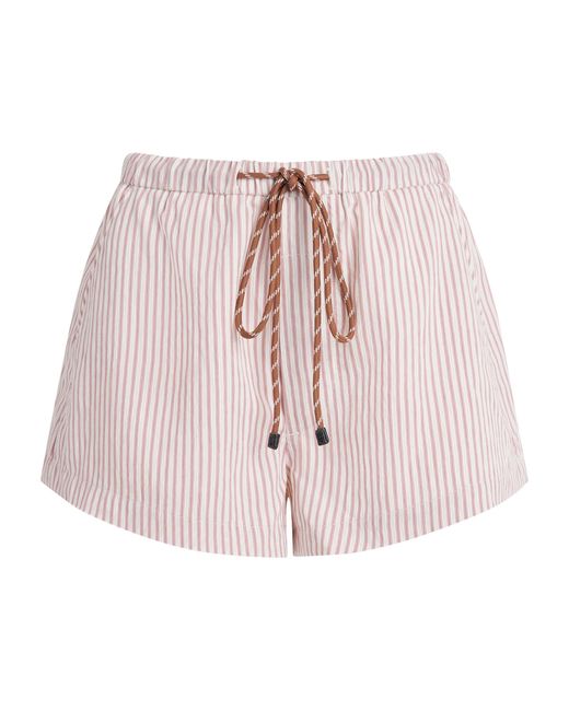 Citizens of Humanity Pink Stripe Este Drawstring Shorts