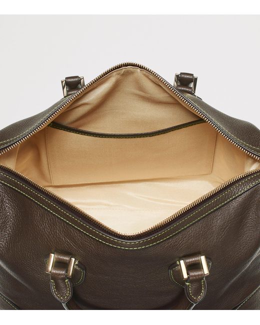 Aspinal Black Leather Midi The Hudson Bowling Bag