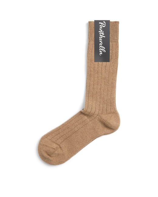 Pantherella White Cashmere-Blend Waddington Socks for men