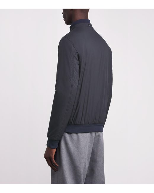 Herno Blue Bomber Jacket for men