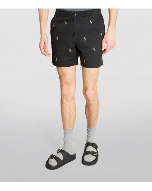 Polo Ralph Lauren Black Prepster Shorts for men