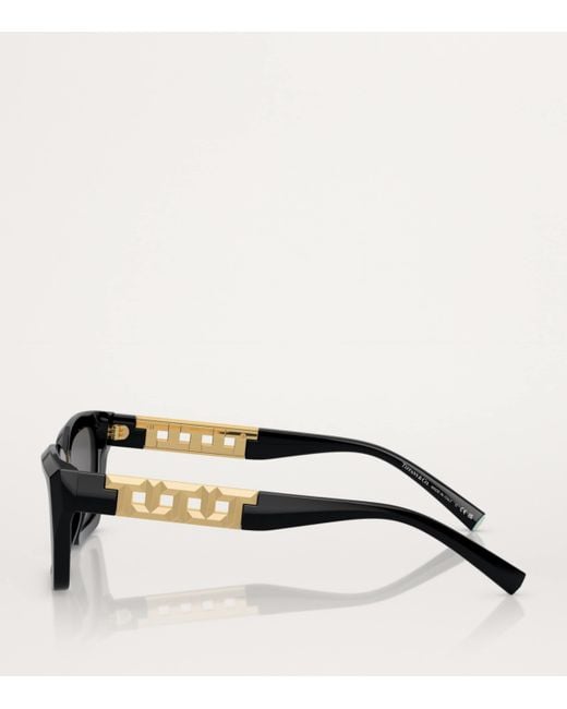 Tiffany & Co Black Acetate Rectangular Sunglasses