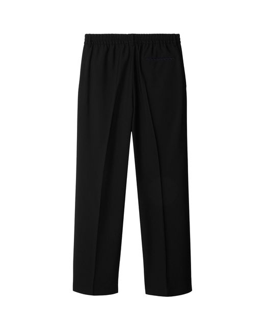 Burberry Black Wool Tailored Trousers for men