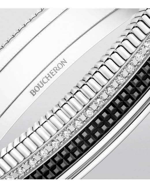 Boucheron Metallic And Diamond Quatre Classique Bangle