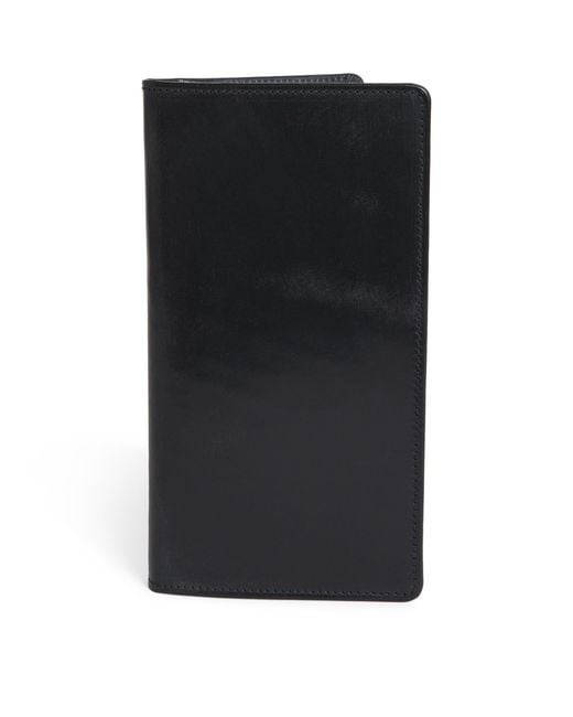 Swaine Black Leather Tall Jacket Wallet for men