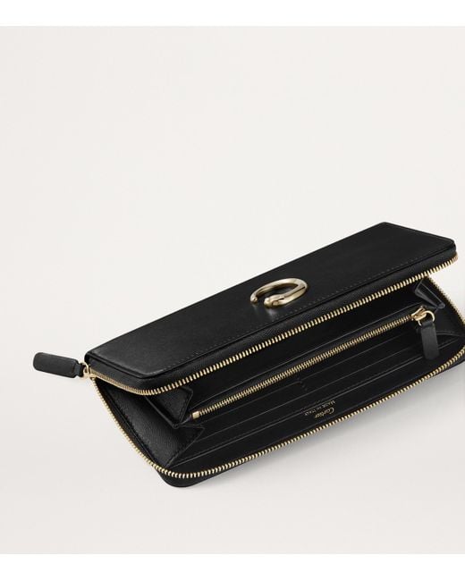 Cartier Black Calfskin Panthère De Wallet