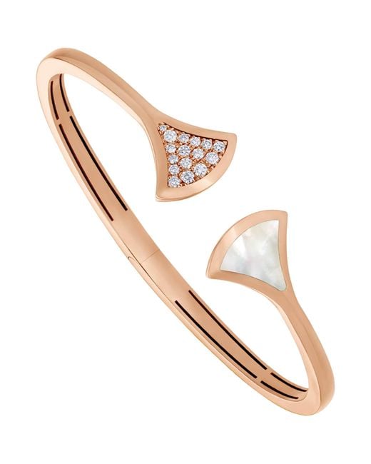 BVLGARI White Diamond And Mother-Of-Pearl Divas' Dream Bangle