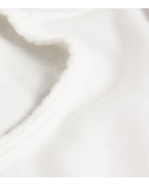 Skims White Stretch-Cotton Drop Needle Baby T-Shirt