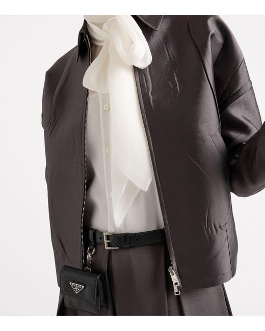 Prada Black Silk-Wool Jacket