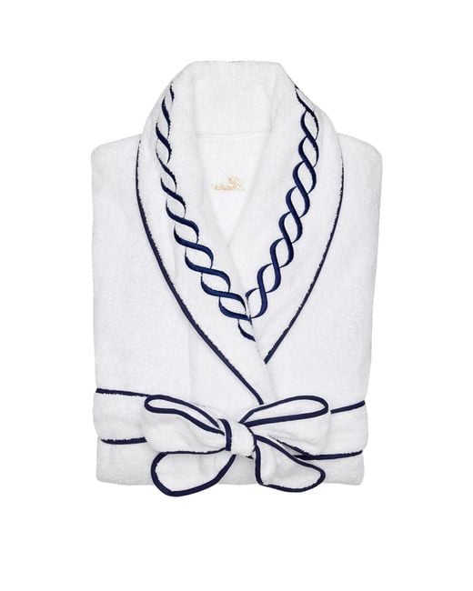 Pratesi White Cotton Treccia Bathrobe