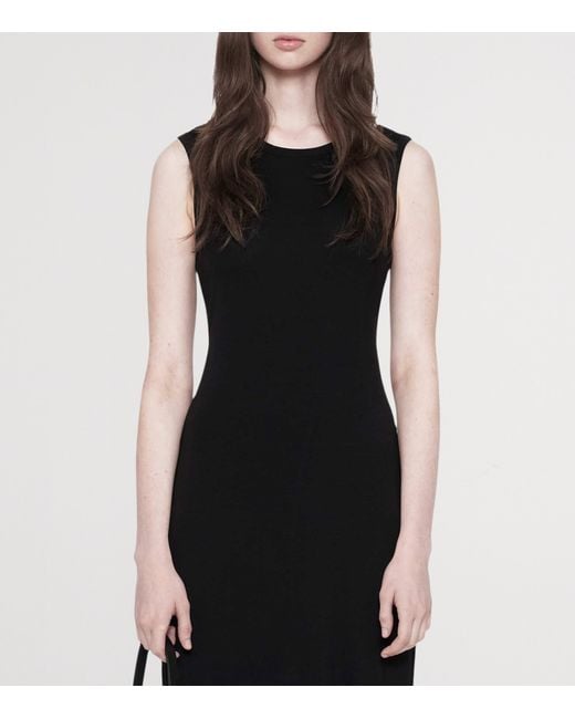 AllSaints Black Jersey Ilia Midi Dress